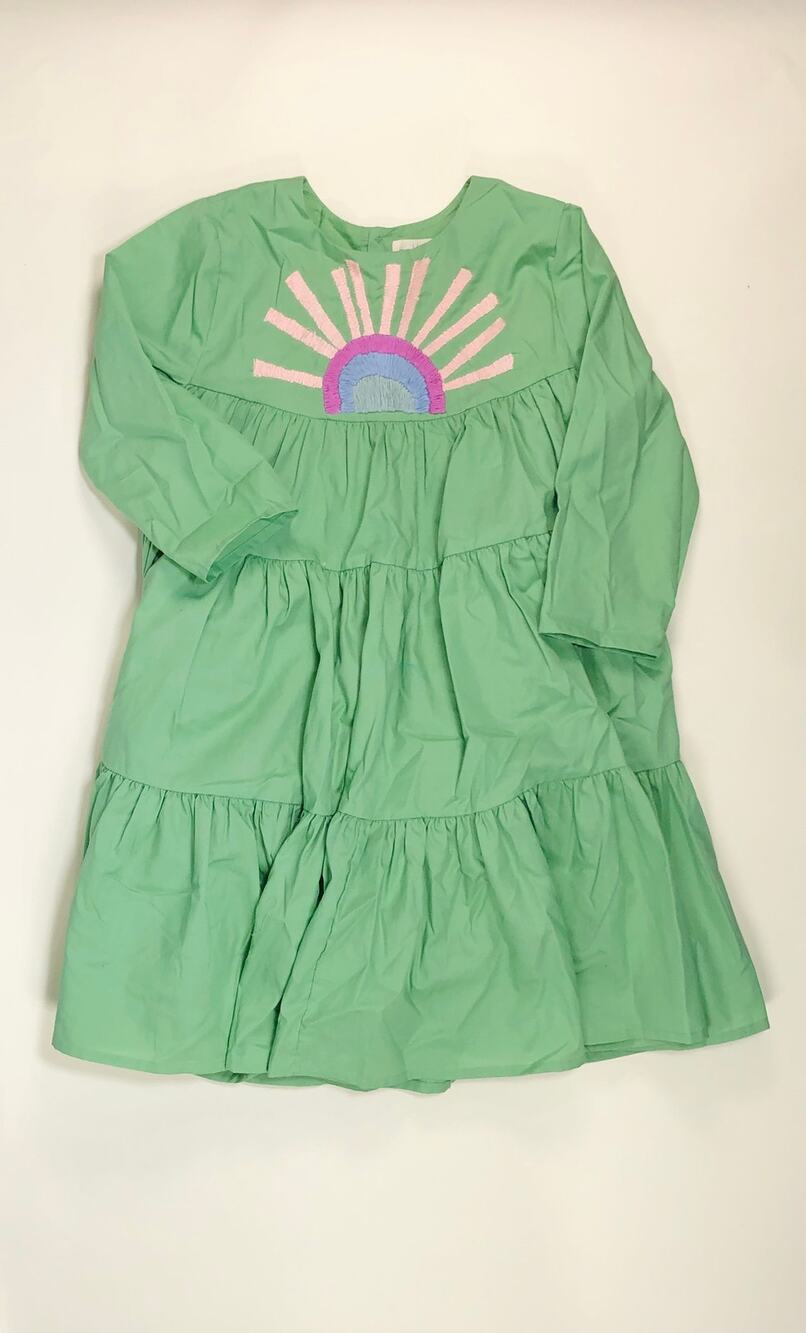 EVERBLOOM GREEN BOHO GIRLS DRESS SIZE 5/6